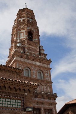 İspanya, Barcelona - 25 Mart 2014: Turistik tesis karmaşık İspanyolca Köyü (Poble Espanyol)
