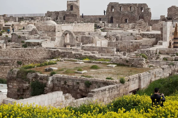 Aleppo, ruiny twierdzy. Syria — Zdjęcie stockowe