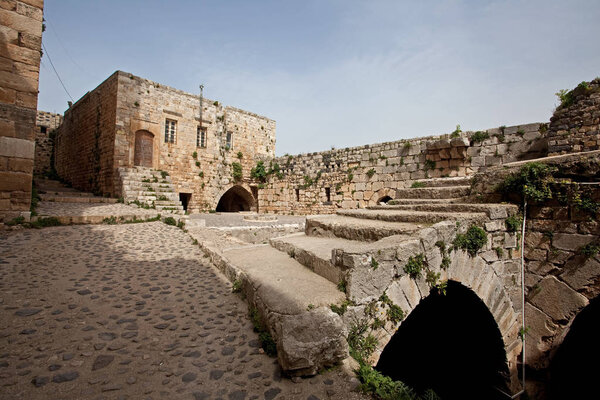 Krak des Chevaliers, Castle of the Hospitallers knights. Syria before the war