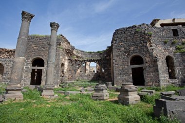 Harabeleri antik kentin Bosra (Busra), Suriye
