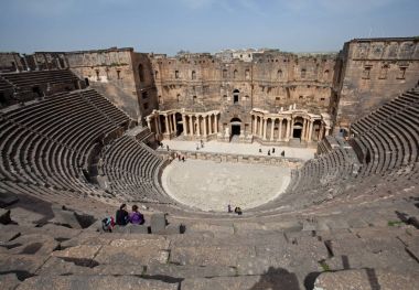 büyük antik amfitiyatro, bosra, Suriye