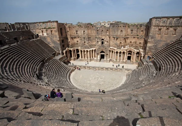 Gran anfiteatro antiguo, Bosra, Siria — Foto de Stock