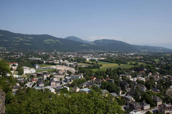 Austria Salzburgo Junio 2012 Vista Ciudad Desde Arriba — Foto de Stock