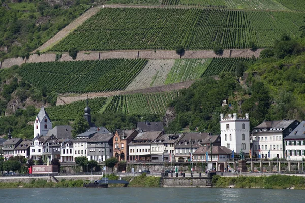 Allemagne Juillet 2012 Architecture Vallée Rhin Vignobles Sur Les Hautes — Photo