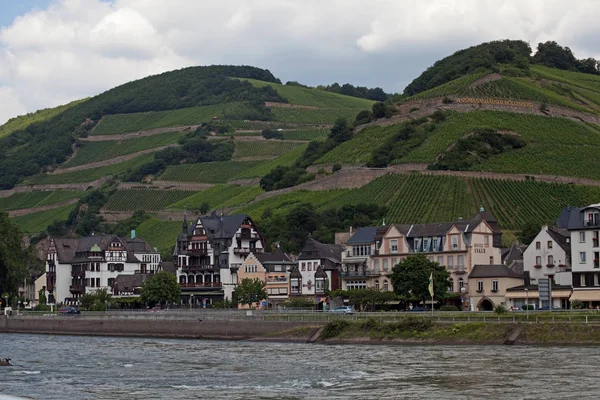 Jerman Juli 2012 Arsitektur Lembah Rhine Dan Kebun Anggur Tepi — Stok Foto