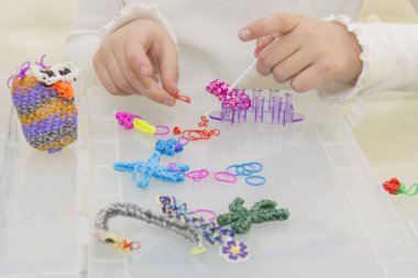 Aksesuarlar dokuma için gökkuşağı tezgah renkli lastik bantlar