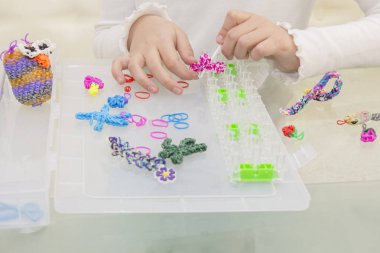 Aksesuarlar dokuma için gökkuşağı tezgah renkli lastik bantlar