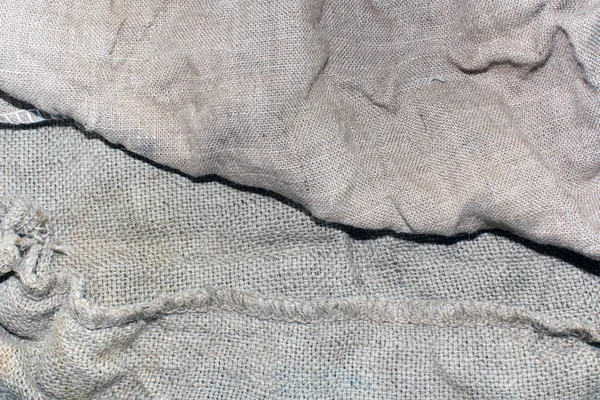 Textura de un viejo saco de patatas sucias — Foto de Stock