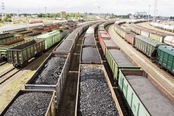 rail cars loaded with coal.