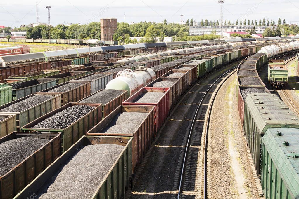 rail cars loaded with coal.