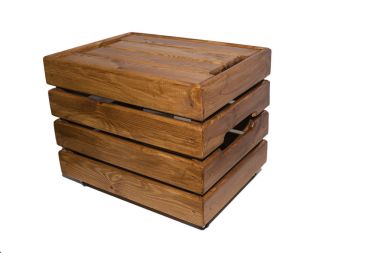 Beyaz, tüm odak içinde izole vintage boş sandık