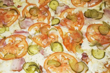 iştah açıcı arka plan pepperoni pizza closeup çerçeveyi dolduran.