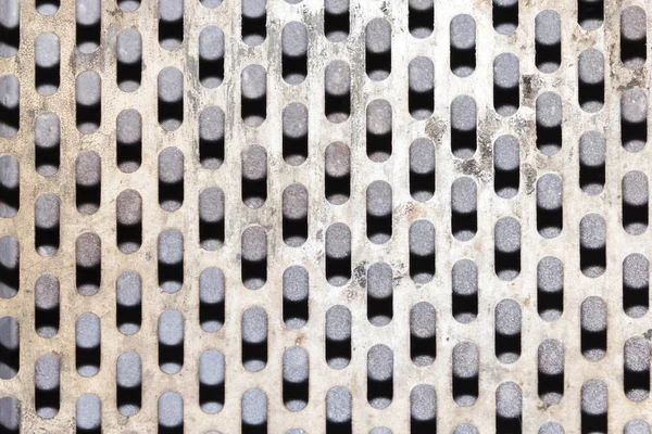 Metalen structuur zwart wit mesh schaduw op hoeken. — Stockfoto