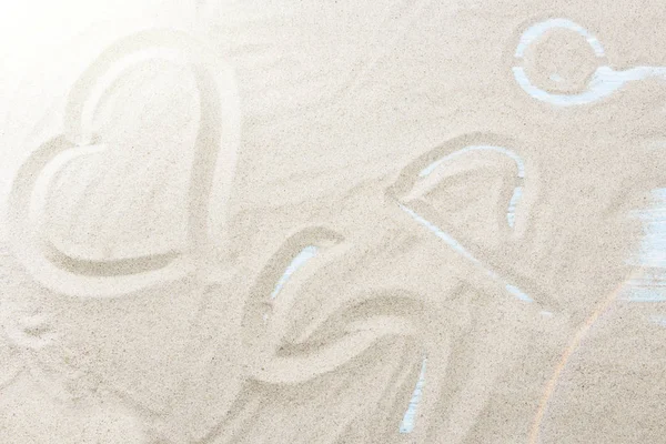 Κέντρο ευεξίας και σπα χειρόγραφα στην άμμο στην παραλία. — Φωτογραφία Αρχείου