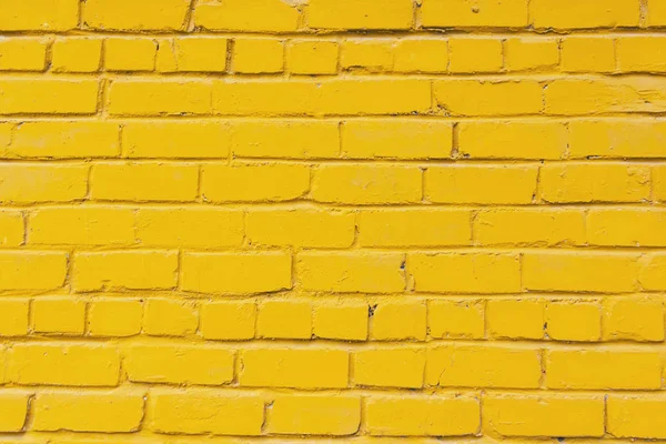 Fondo de la pared de ladrillo amarillo . — Foto de Stock