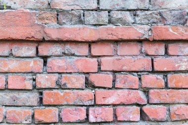 kırmızı tuğla duvar dokusu grunge arkaplan vignetted köşeler, iç tasarım için kullanılabilir