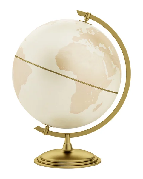 Globus isoliert auf weißem Hintergrund. 3D-Illustration — Stockfoto