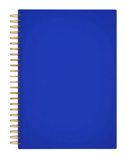 Modrý zápisník izolovaných na bílém pozadí. 3D obrázek — Stock fotografie