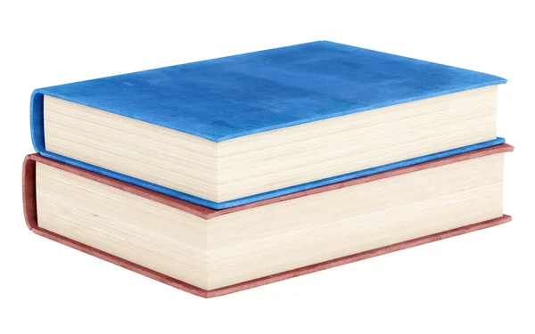 Twee boeken geïsoleerd op een witte achtergrond. 3D illustratie — Stockfoto