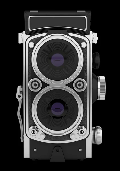 Vintage foto filmkamera isolerad på svart bakgrund. 3D Ilus — Stockfoto