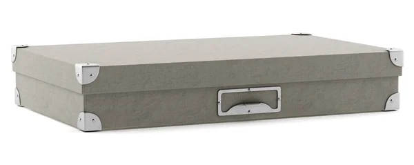 Офісна картонна коробка ізольована на білому тлі. 3d ілюстрації — стокове фото