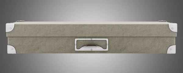 Office cardboard box isolated on gray background. 3d illustratio — Stock Photo, Image