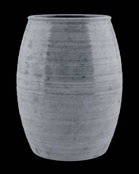 Ceramic vase isolated on black background. 3d illustration — Stock Photo, Image