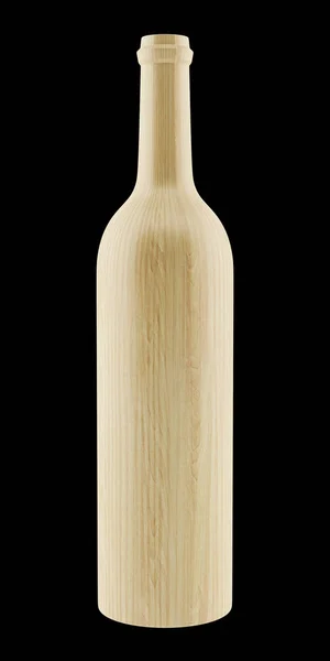 Vaso de madeira isolado sobre fundo preto. ilustração 3d — Fotografia de Stock