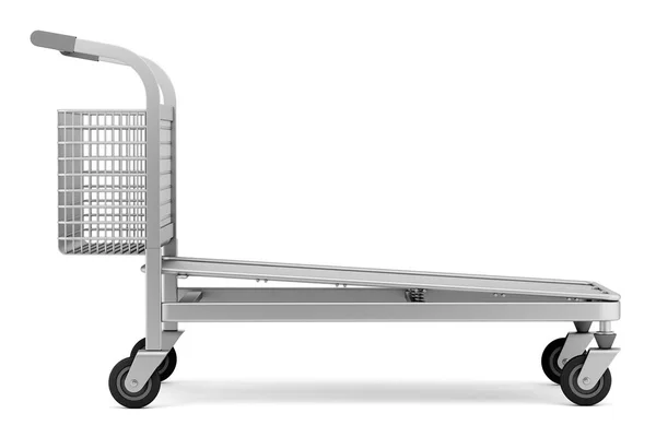 Carrello grande vuoto isolato su sfondo bianco. 3d illus — Foto Stock