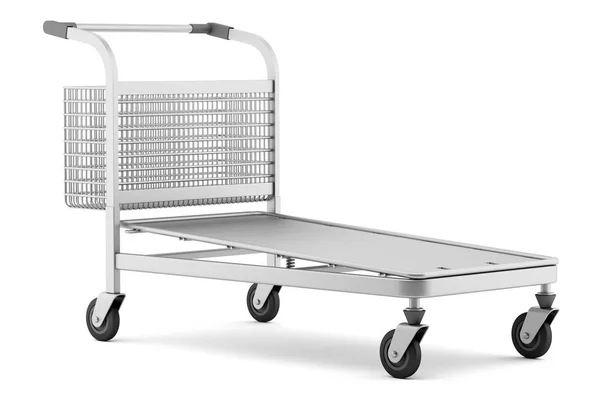 Empty large shopping cart isolated on white background. 3d illus — Stock Photo, Image