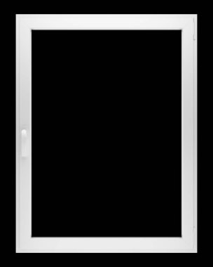 siyah arka plan üzerine izole penceresini açın. 3D çizim