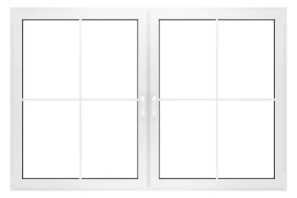 在白色背景上隔离的窗口。3d 插图 — 图库照片