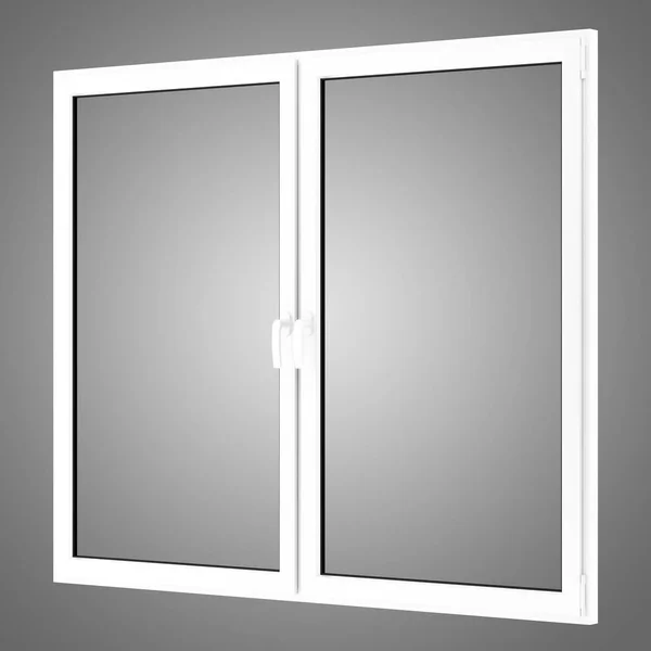 Window isolated on gray background. 3d illustration — Stock Photo, Image