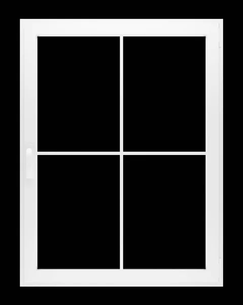 Janela isolada no fundo preto. ilustração 3d — Fotografia de Stock