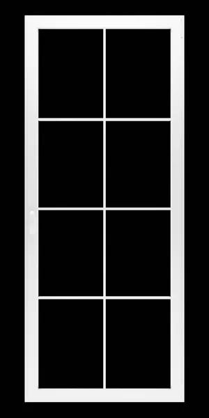 黒の背景に分離されたウィンドウ。3 d イラストレーション — ストック写真