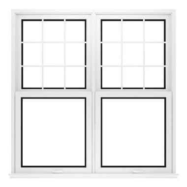 Beyaz arka plan üzerinde izole penceresini açın. 3D çizim