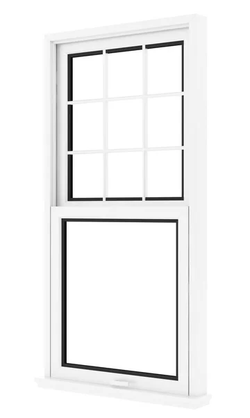 흰색 배경에 고립 된 창입니다. 3 차원 일러스트 레이 션 — 스톡 사진