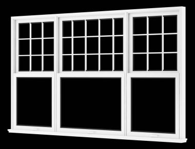 siyah arka plan üzerine izole penceresini açın. 3D çizim