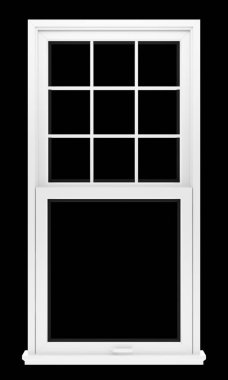 siyah arka plan üzerine izole penceresini açın. 3D çizim