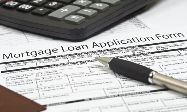 Formularz zgłoszeniowy pożyczki hipoteczne — Zdjęcie stockowe