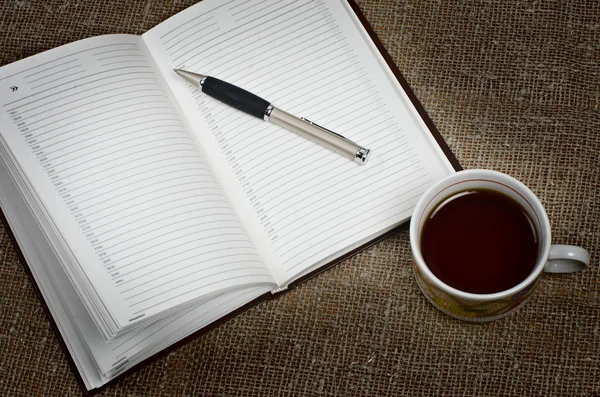 Cuaderno para la planificación de la jornada laboral —  Fotos de Stock