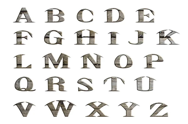 영어 알파벳의 나무 편지 — 스톡 사진