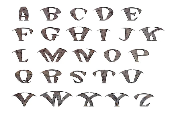 Wooden letters of the English alphabet — Stock Photo, Image