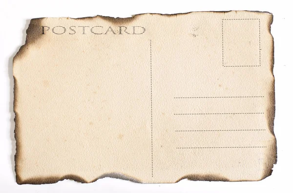 Old postcard with burned edges — Stock Photo, Image