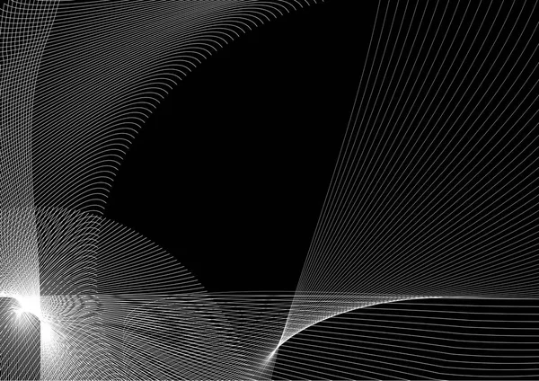 siyah bir zemin üzerine beyaz çizgiler geometrik desen 