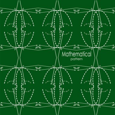 yeşil arka plan üzerinde matematiksel vektör şekli