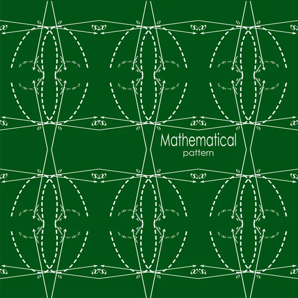 Yeşil arka plan üzerinde matematiksel vektör şekli — Stok Vektör