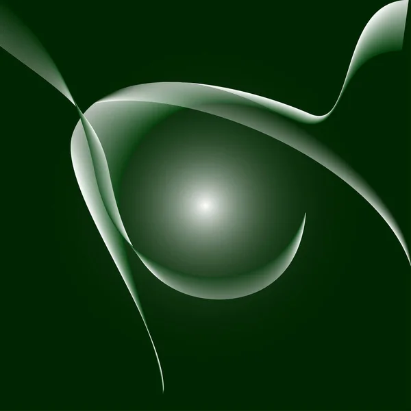 Яркий, волнистый белый и зеленый векторный фон — стоковый вектор