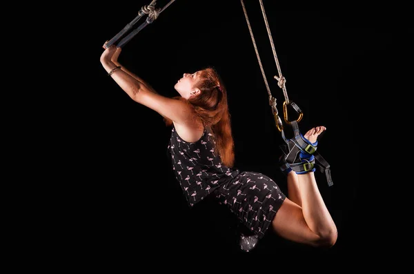 Menina Novo Tipo Ginástica Alfa Gravidade — Fotografia de Stock