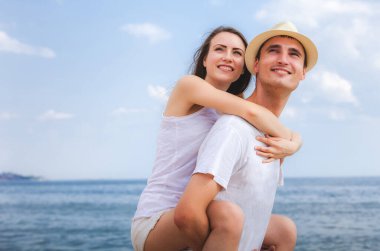 Çift romantik Beach aşk Adası kavramı